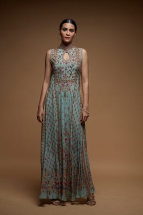 Pale Mint Color Gown-M
