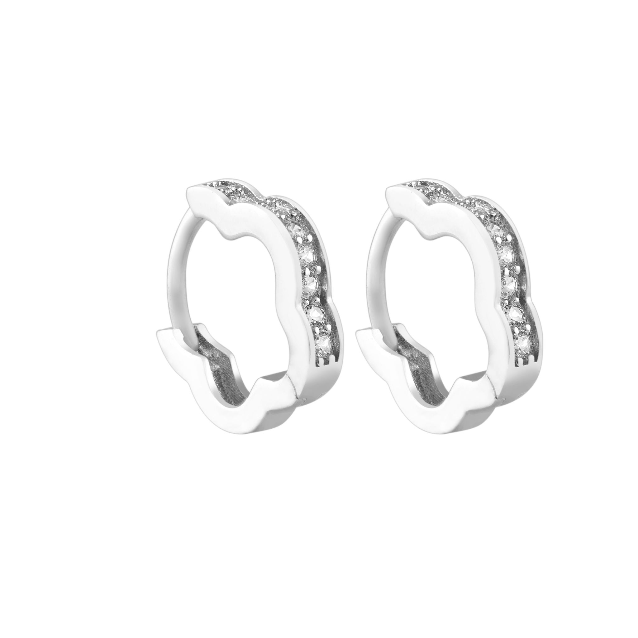 Five Circle Hoops | 925 Silver Earrings for Women-Free / Silver / Modern