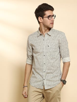 Sand Blossom Petals Semi Casual Shirt-S