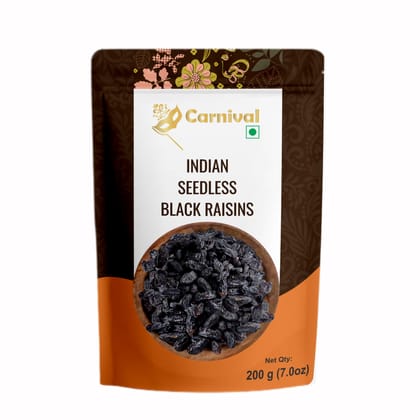 Carnival Indian Black Raisins 200g * 2 (Pack of Two)