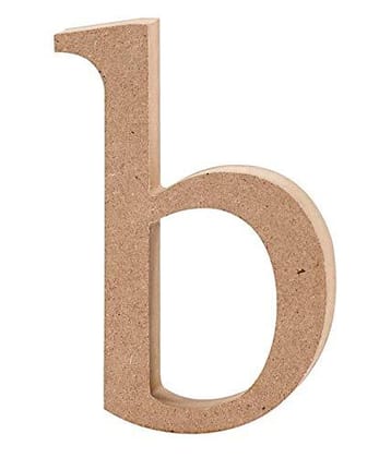 AmericanElm 6 Inch Unfinished MDF English Lower Case Cutouts for DIY Art and Craft Work (Height x Thick - 6 In x 11mm)-Alphabet-b