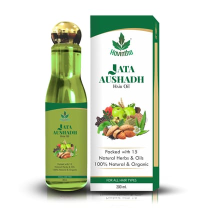 Havintha's Natural Jata Aushadh Hair Oil for Healthy Growth of Hairs (200ml)-Pack of 2