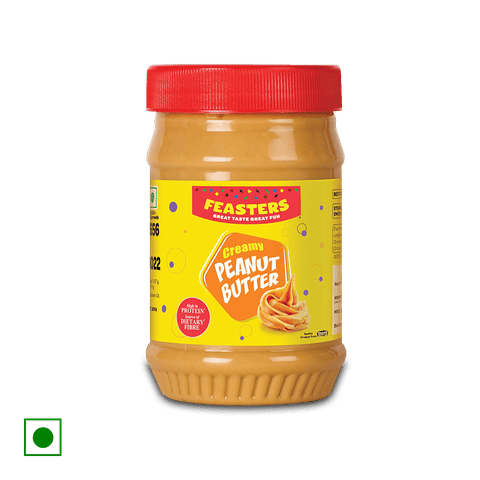 Feasters Peanut Butter Creamy, 510 gm Bottle