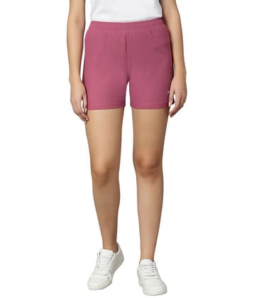 Omtex Maroon Polyester Solid Shorts - Single - None