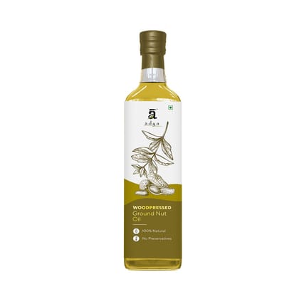 Adya Organics Kachi Ghani Groundnut Oil  1 litre