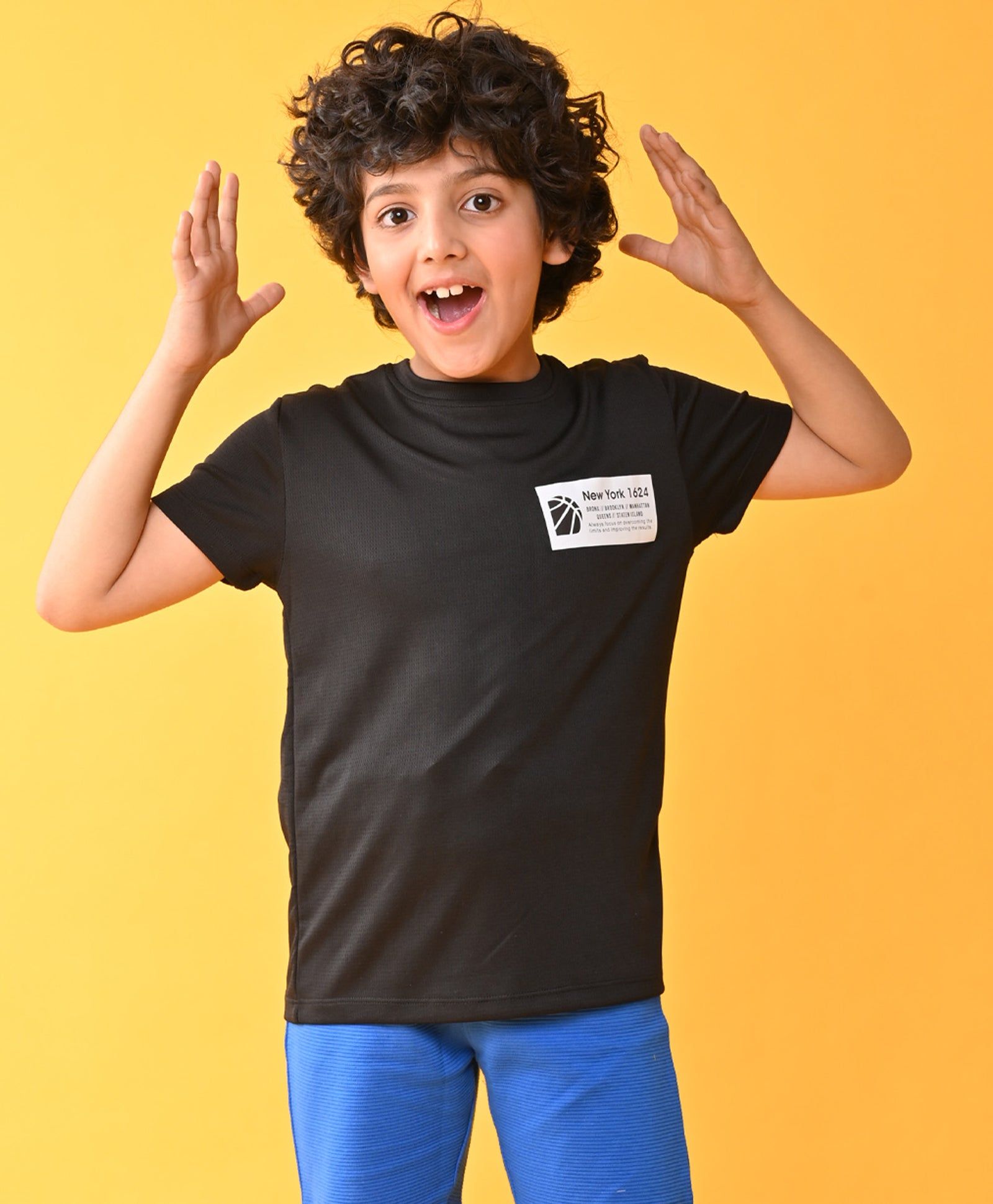 NEW YORK 1624 SPORTY SHORT SLEEVE T-SHIRT - BLACK-0-6 MONTHS / 1N / BLACK