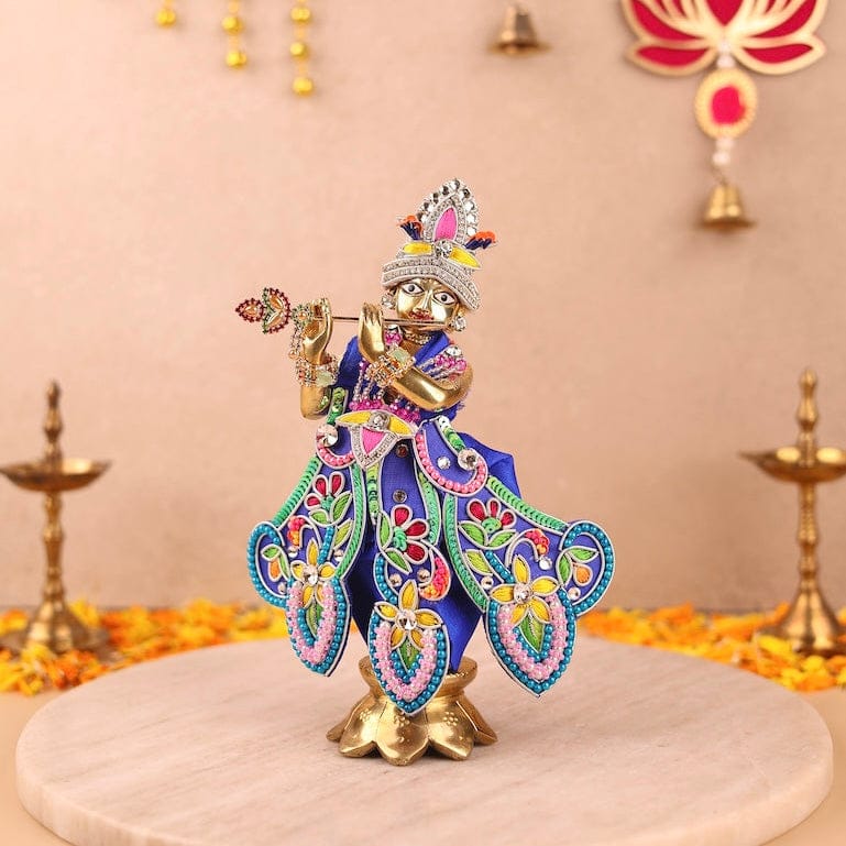 Indradhanu Blue Dhoti Patka-WithShringar / 2 inch