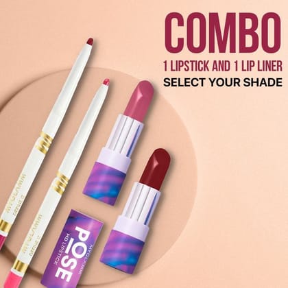 POSE HD Lipstick + Define It Lip Liner