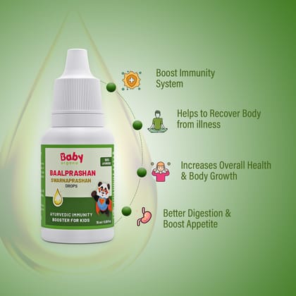 BabyOrgano BaalPrashan Swarnaprashan Ayurvedic Immunity Booster - 15ml