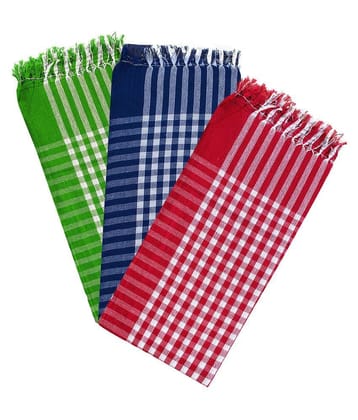 Feather Green Set of 3 Non Terry Bath Towel Multi - Multi