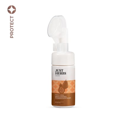 Foaming Face Wash with Papaya & Lemon for Spot Reduction - Just Herbs