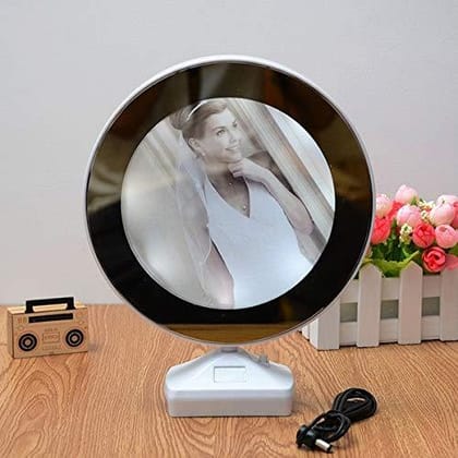 Plastic 2 in 1 Mirror Come Photo Frame with Led Light-Big