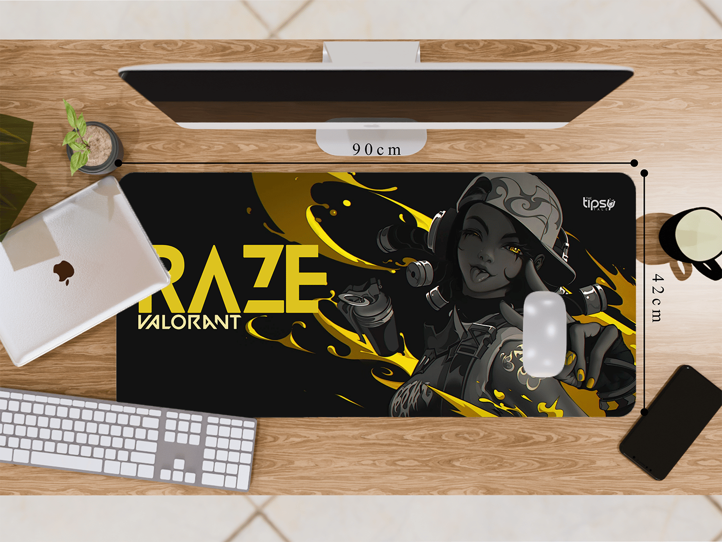 "RAZE" Gaming Mousepad – Elevate Your Gaming Experience-Extra Large (42CM x 90CM)