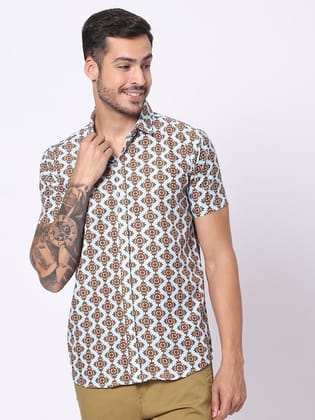 Classic Opaque Ethnic Motifs Printed Casual Shirt