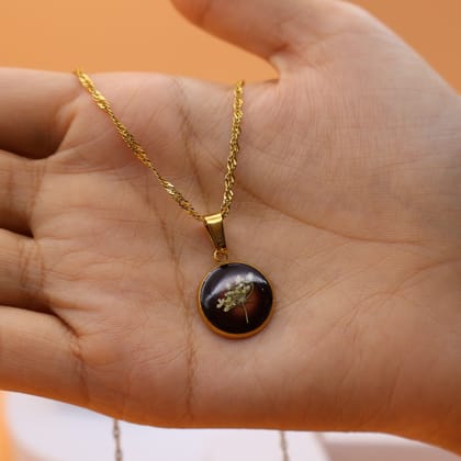 Danzō Necklace ( Brown )-Gold