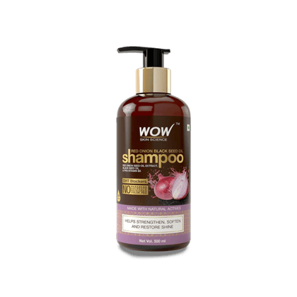 Wow Red Onion Black Seed Oil Shampoo, 500 ml Bottle