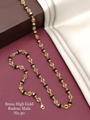 Howdy Gold Plated Rudraksha Mala