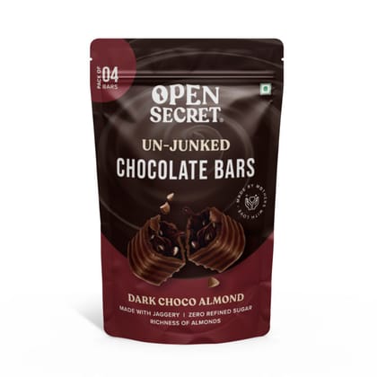 Dark Choco & Almond Chocolate Bars - Pack of 4