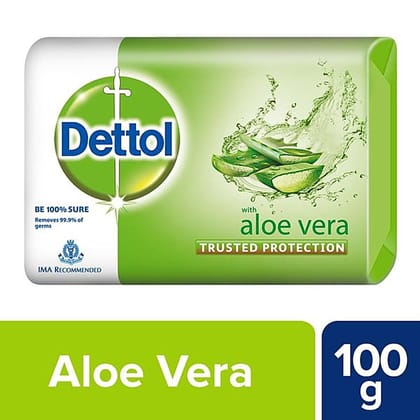 Dettol Aloe Vera Bathing Bar Soap, 100 G(Savers Retail)