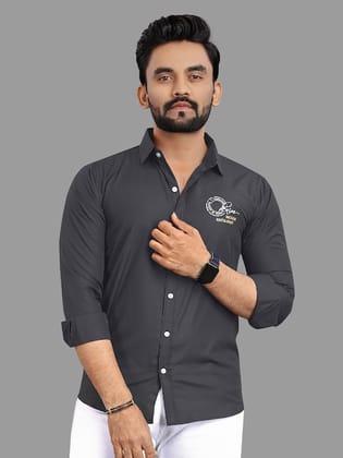 Relaxed Spread Collar Casual Shirt