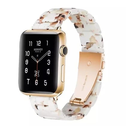 Italian Resin High Quality Strap/Band for Apple Watch Series 6, 5, 4, 3, 2 & 1 (44mm,42mm). ** Apple Watch Not Included-Pink