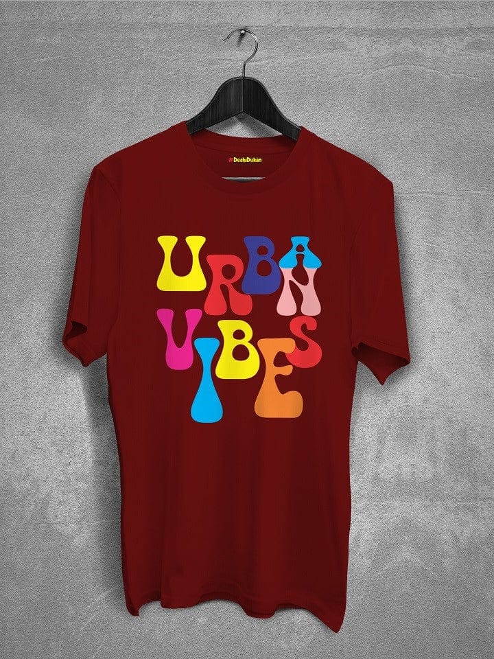 Urban Vibes T-Shirt-Maroon / 4XL