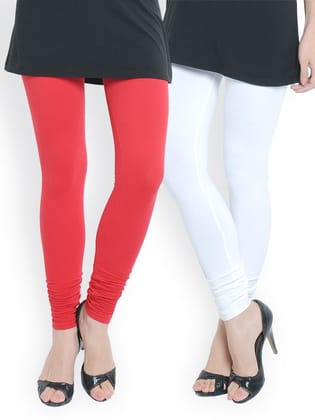Pack of 2 Cotton Stretch Churidar Leggings