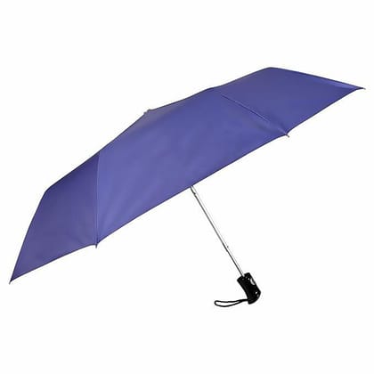 Fendo Tesla 3 FOLD AUTO Open 23.5 Inch Sun And RainProof Regural Umbrella For Men And Women (Light Voilet/Silver)