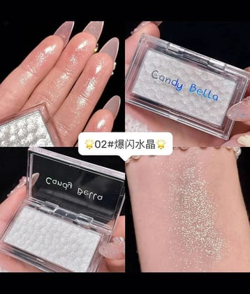 Candybella FDA Approved Face and Body Shimmer Highlighter Cake, Pearly Mermaid