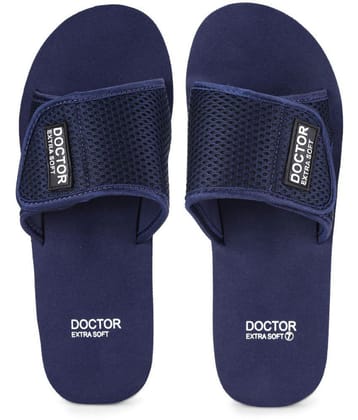 DOCTOR EXTRA SOFT - Navy Mens Slide Flip Flop - 11