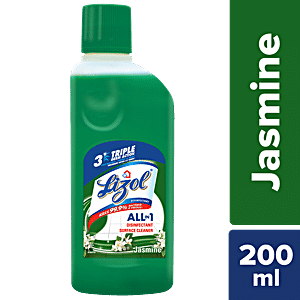 Lizol Disinfectant Surface & Floor Cleaner Liquid - Jasmine, 200 ml