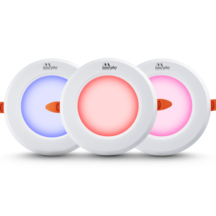 Murphy 7W Vivo LED 3-IN-1 Color Changing Down Light : Red+Blue+Pink-RD+BL+PK / Pack of 1