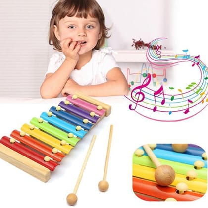 1912 Wooden Xylophone Musical Toy for Children (MultiColor)