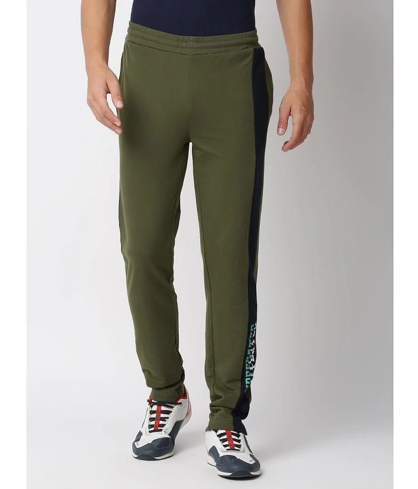 Fitz - Green Cotton Blend Mens Trackpants ( Pack of 1 ) - None