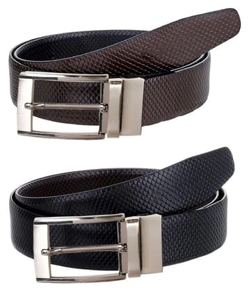 RUNSI INTERNATIONAL Black Leather Formal Belt - 32