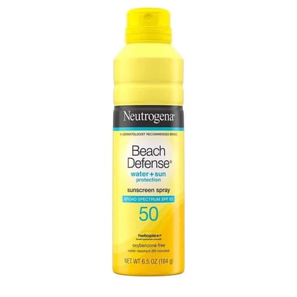 Neutrogena Beach Defense Sunscreen Spray SPF50 Water Resistant Sunscreen Body Spray 184G
