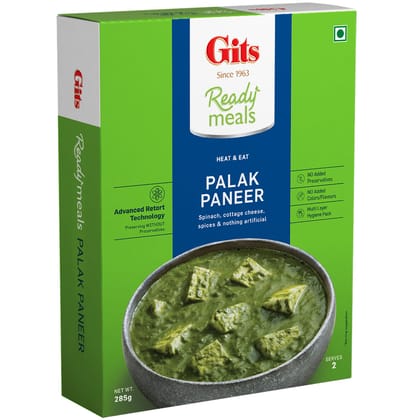 Gits READY MEALS PALAK PANEER 285GMS