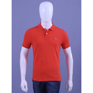 REDLINE MENS DARK ORANGE EMBROIDERED POLO T-SHIRTS