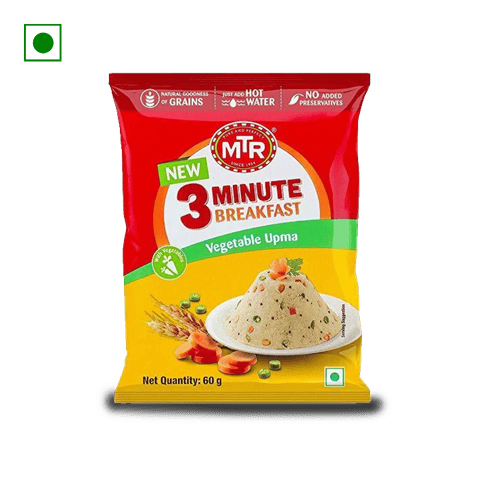MTR 3 Minute Breakfast Vegetable Upma(Pack Of 5), 300 gm Pack