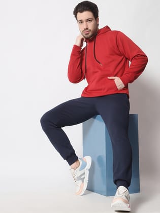 Navy Fleece Joggers-XL