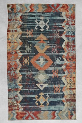 TINSEL - PRINTED COTTON RUG-5 Ft. X 7 Ft. / Cotton