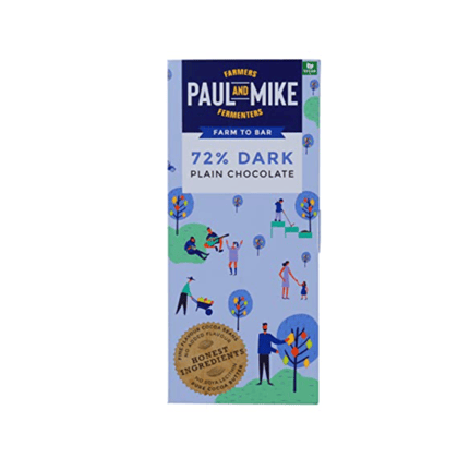 Paul And Mike Plain Dark Chocolate 72%, 68 gm