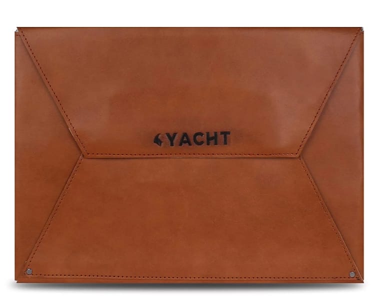 Yacht Laptop Sleeve with Multiple Storage, 15.6 inch, Cruiser Series, Brown, Unisex