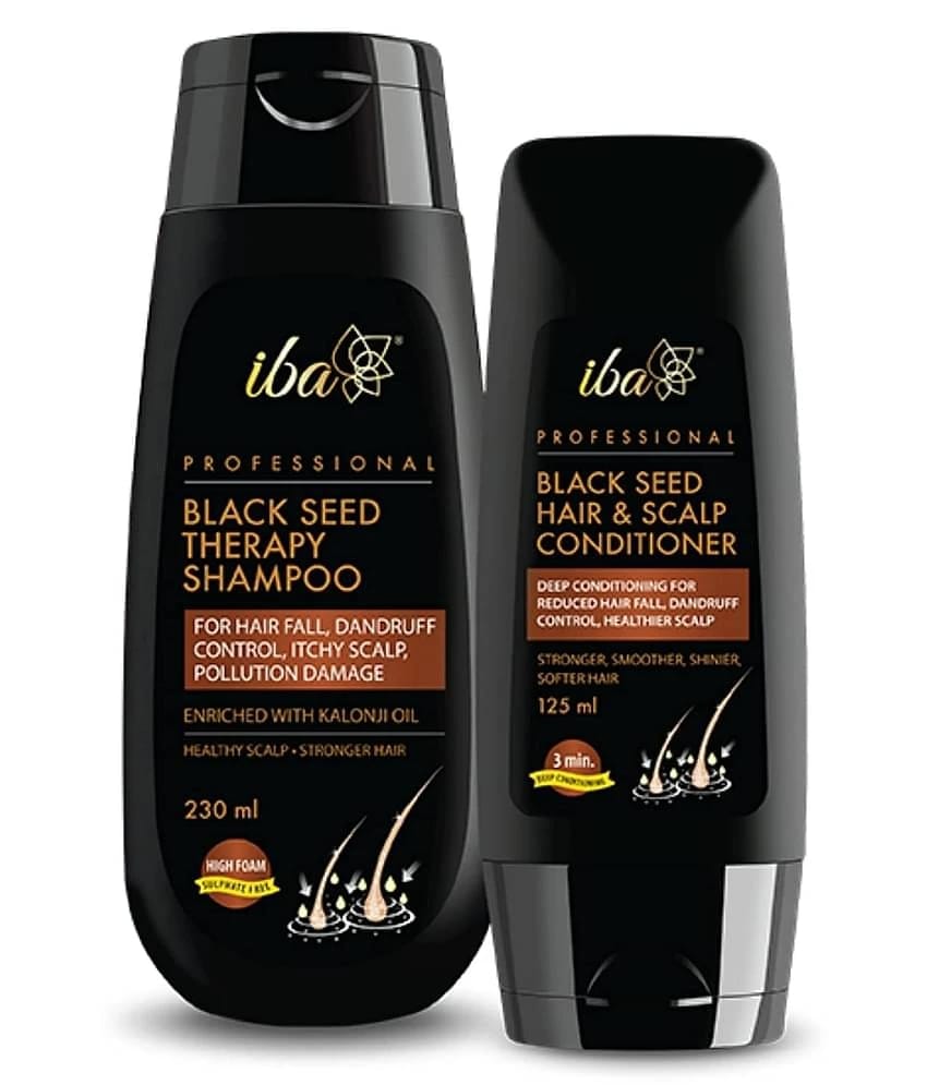 Iba Black Seed Therapy Shampoo & Conditioner Combo For Hair Fall, Dandruff, Itchy Scalp, (Pack of 1)