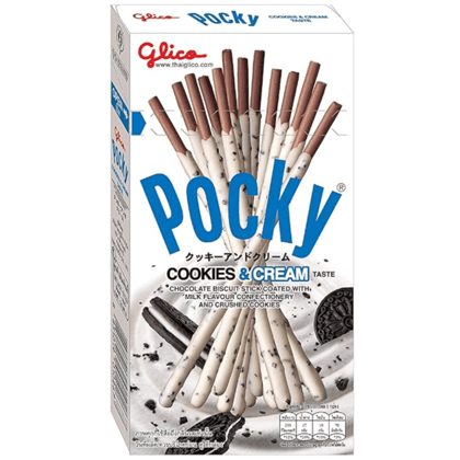 Glico Pocky Cookies & Cream Covered Biscuit Sticks - Imported