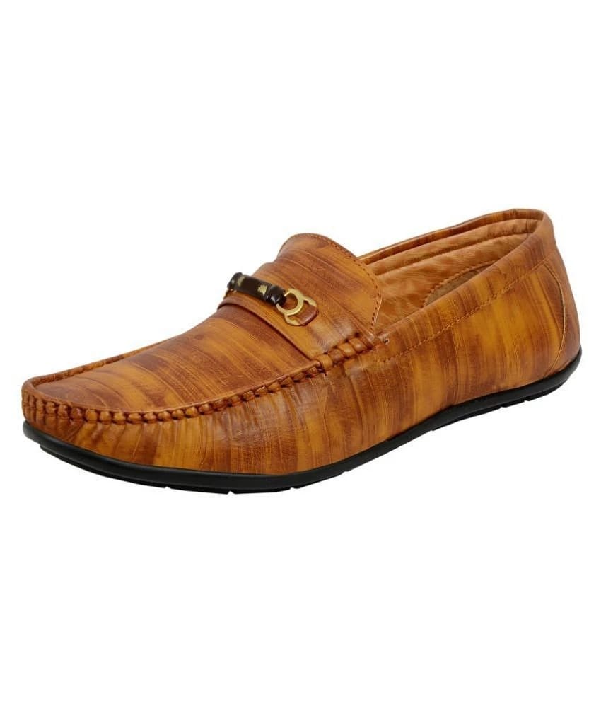 SHOES KINGDOM Tan Loafers - 7