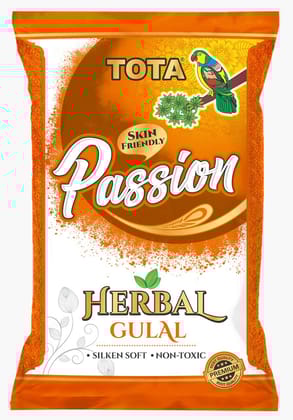 TOTA Passion Neon Glow Natural Holi Colours Powder - Pack of 5 Herbal Gulal (80 Gram Each)-Red, Blue, Yellow, Green and Orange