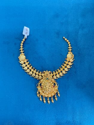 Silver Golden Polish Necklace 0011