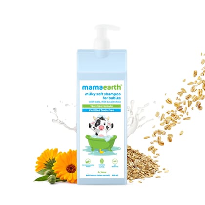 Mamaearth Milky Soft Shampoo With Oats, Milk And Calendula For Babies-400ml