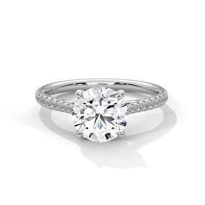 Zarria 2 Carat MOISSANITE Solitaire Silver Ring White Gold-12